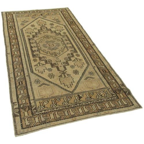 Textile Vintage Hand-Knotted Wool Rug For Sale - Image 7 of 7