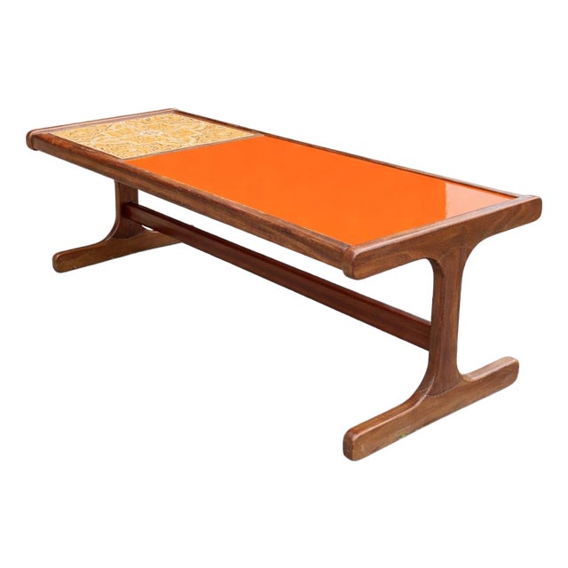 Mid-Century Orange Acrylic Glass Coffee Table from G-Plan, 1960s For Sale