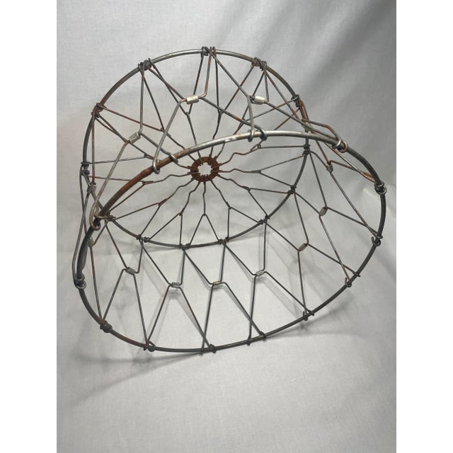 Metal Vintage French Country Adjustable Metal Basket, Large For Sale - Image 7 of 7
