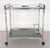 Mid-Century Modern Mid-Century Italian Chrome and Glass Two Tier Rolling Bar Cart, 1970s For Sale - Image 3 of 17