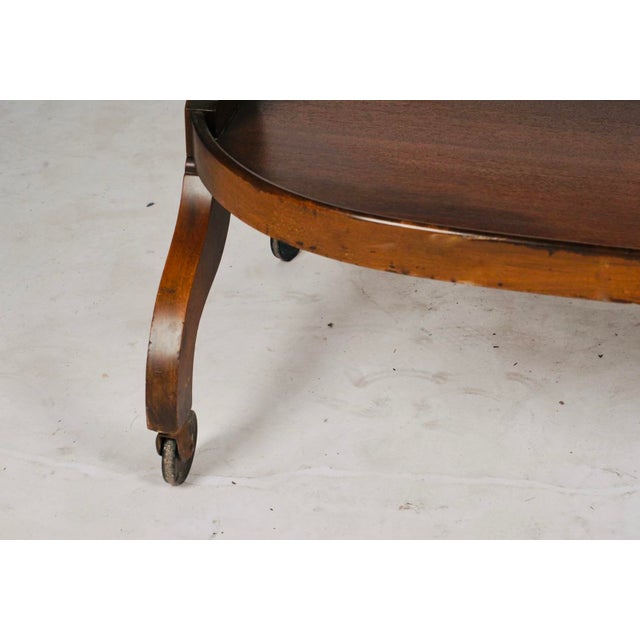 Wood Late 20th Century Judson Rothschild Style Walnut Three-Tier Bar Cart for the Rothschild Collection For Sale - Image 7 of 7