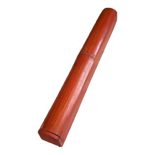 1970s Wooden Bamboo Asian Style Sliding Box For Sale