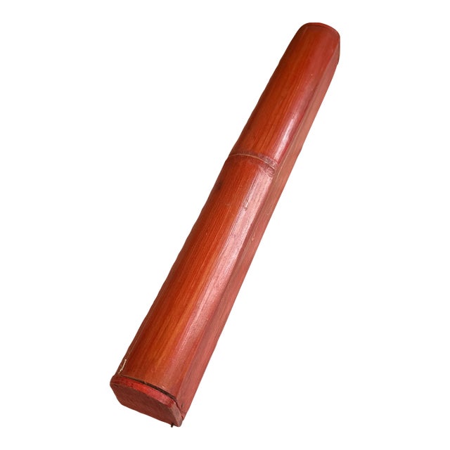 1970s Wooden Bamboo Asian Style Sliding Box For Sale