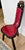 Mid 20th Century Vintage Spanish Brutalist Tripod Chair With Red Leather Upholstery For Sale - Image 5 of 14