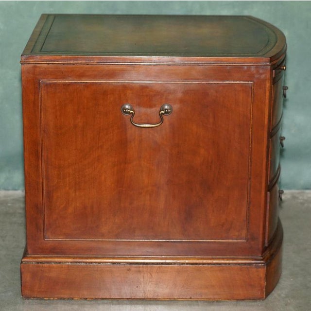 Regency Flamed Hardwood Bedside Chests of Drawers with Leather Tops, Set of 2 For Sale - Image 11 of 18