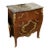 Louis XV Marble Top Nightstand With Gilt Bronze Mounts & Parquetry Inlay For Sale