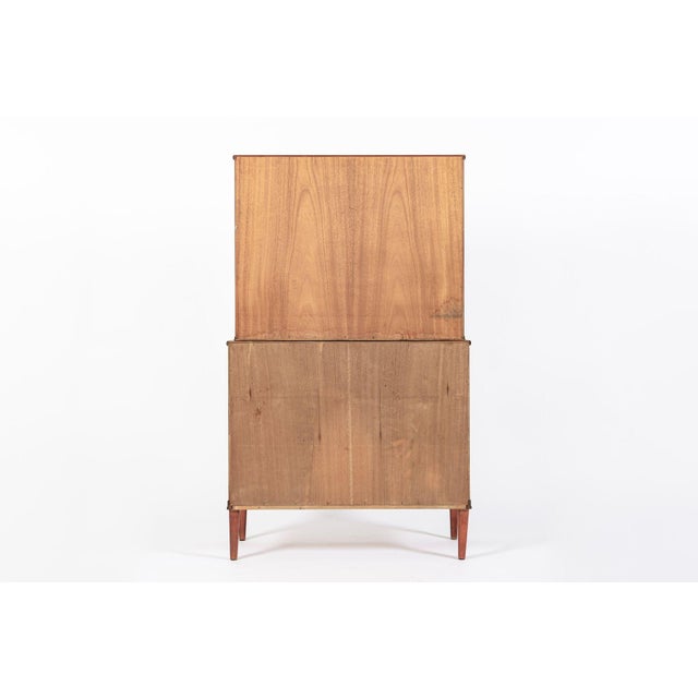 Mid Century Danish Modern Teak Storage Cabinet, Circa 1960, Two-Piece For Sale - Image 14 of 15