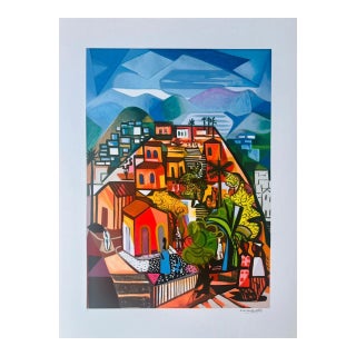 Di Cavalcanti Posthumous Limited Edition Serigraph – O Morro For Sale