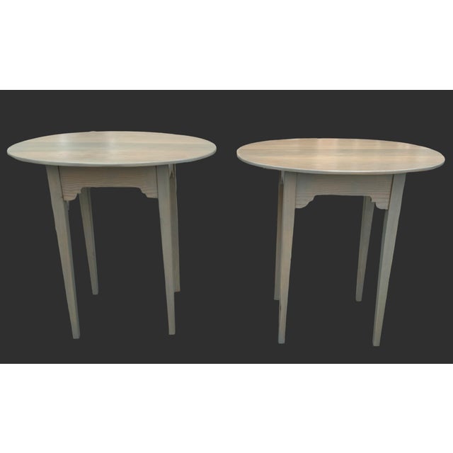 Rustic Hand Made Solid Wood Side Tables , a Pair For Sale - Image 3 of 9