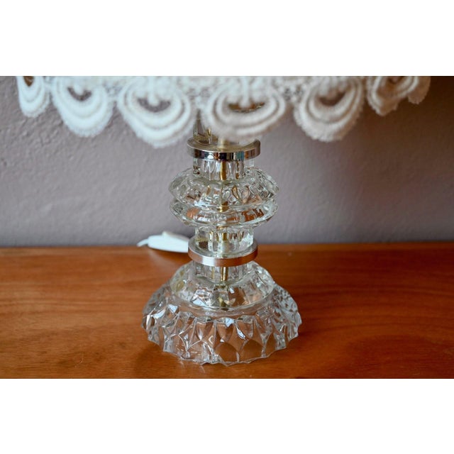 Cut Crystal Table Lamp by Carl Fagerlund for Orrefors, 1970s For Sale - Image 6 of 10