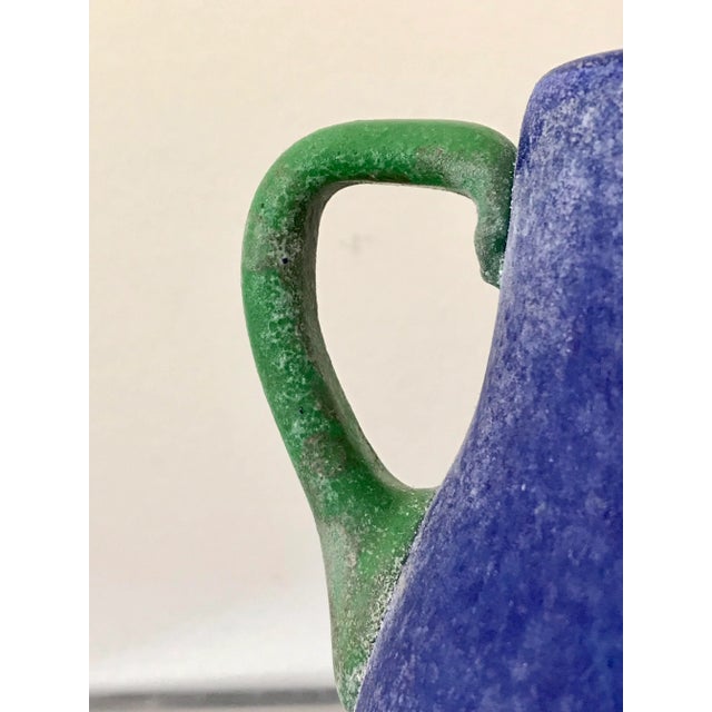 1970s Italian Cenedese Scavo Glass Vase For Sale - Image 9 of 12