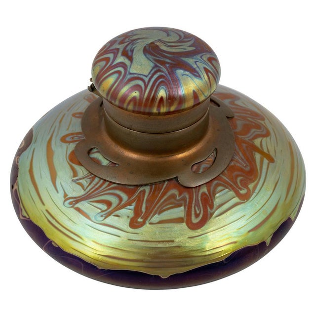 Art Noveau Inkwell from Johann Loetz Witwe, 1900s For Sale - Image 9 of 10