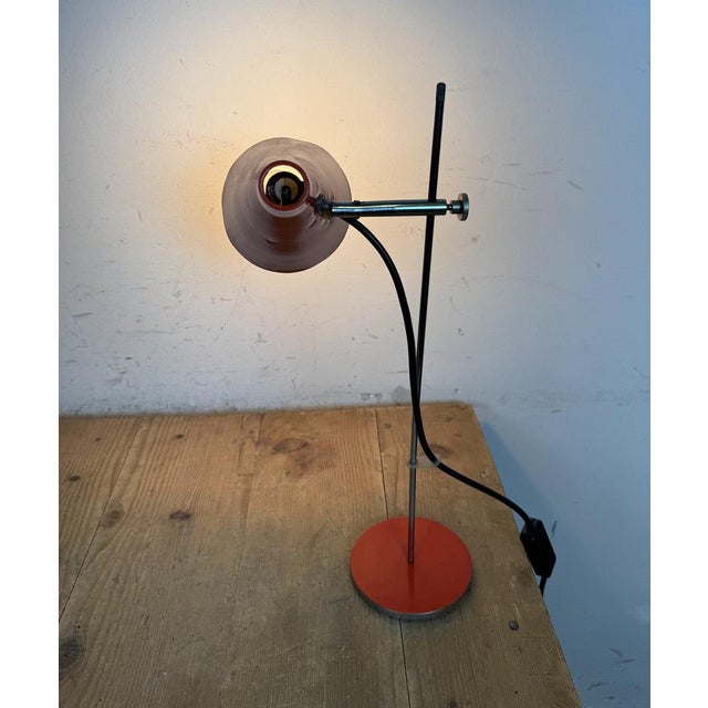 Vintage Red Table Lamp, 1970s For Sale - Image 14 of 16