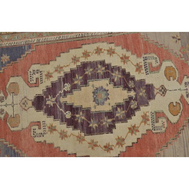 Peach Oushak Vintage Area Carpet For Sale - Image 8 of 10