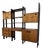 Mid Century Danish Wall Shelving Unit and Desk For Sale