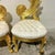 Baroque 1990s Italian Baroque White Chair – High Back & Gold Leaf Details For Sale - Image 3 of 9