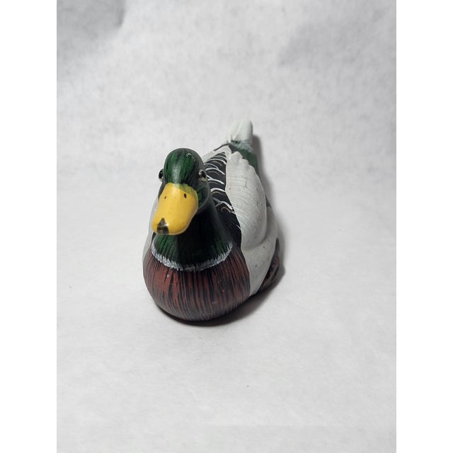 Green Vintage Ceramic Mallard Duck Figurine For Sale - Image 8 of 11