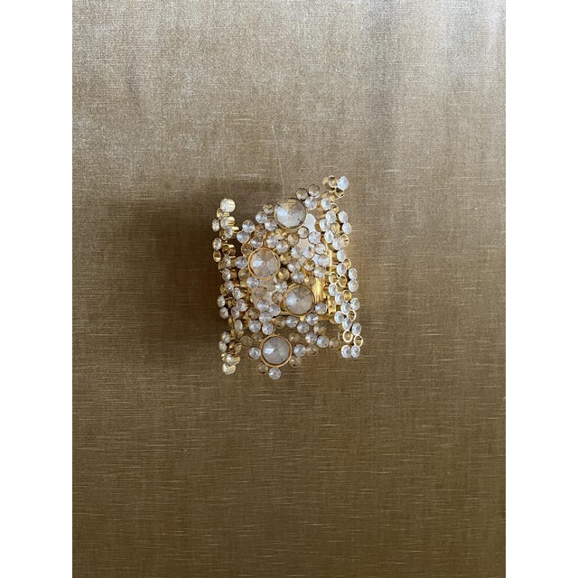 Crystal Glass and Gold Plated Sconces from Palwa, Germany, 1960s, Set of 2 For Sale - Image 4 of 8