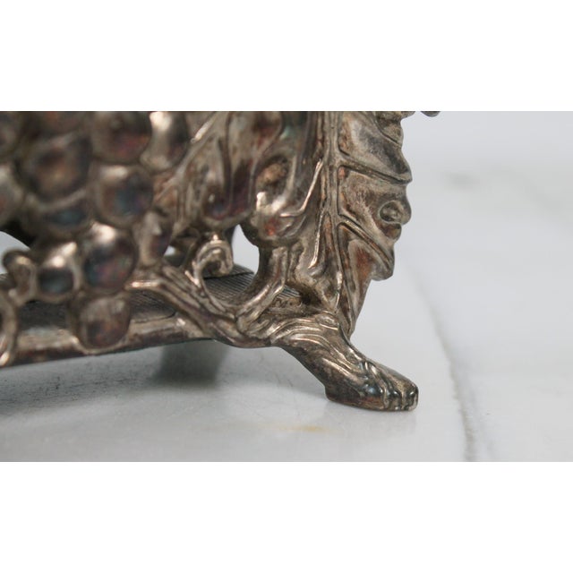 Silver Vintage 1994 Godinger Silver Plated Grapevine Napkin Holder For Sale - Image 8 of 10