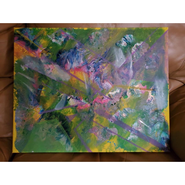 2010s "When You Come to the Crossroads Be Sure You Pick the Right Road" Contemporary Abstract Acrylic Painting For Sale - Image 5 of 5