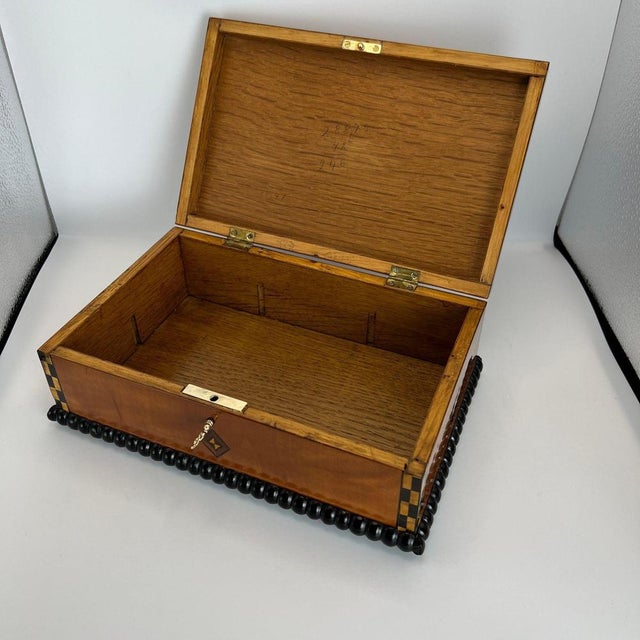 Late 19th Century Antique Historicism Box with Birch Inlay, Germany, 1880 For Sale - Image 5 of 18