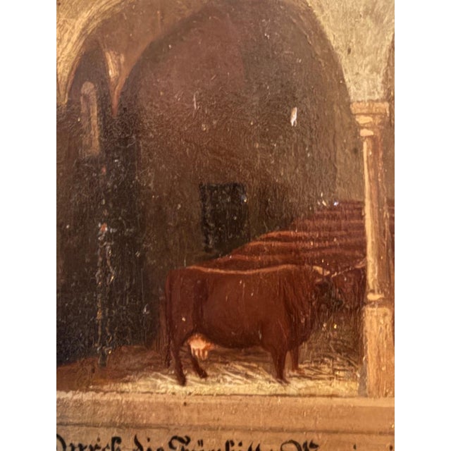Mid 19th Century 1873 German Votivtafel Prayer Station, Religious Folk Painting For Sale - Image 5 of 7