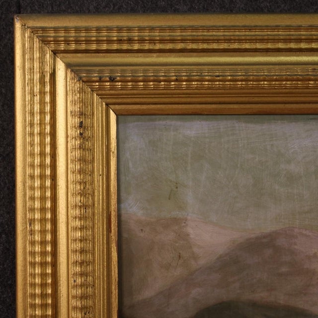 Italian Artist, Landscape with Shepherd, 1950s, Oil Painting on Panel, Framed For Sale - Image 13 of 16