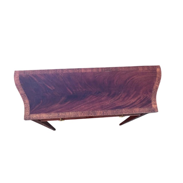 Late 20th Century Mahogany Inlaid Banded Console Table Tradition House For Sale In New York - Image 6 of 18