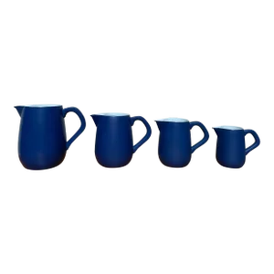 Vintage Dutch Modernist Royal Goedewaagen Delft Blue Pitchers - Set of 4