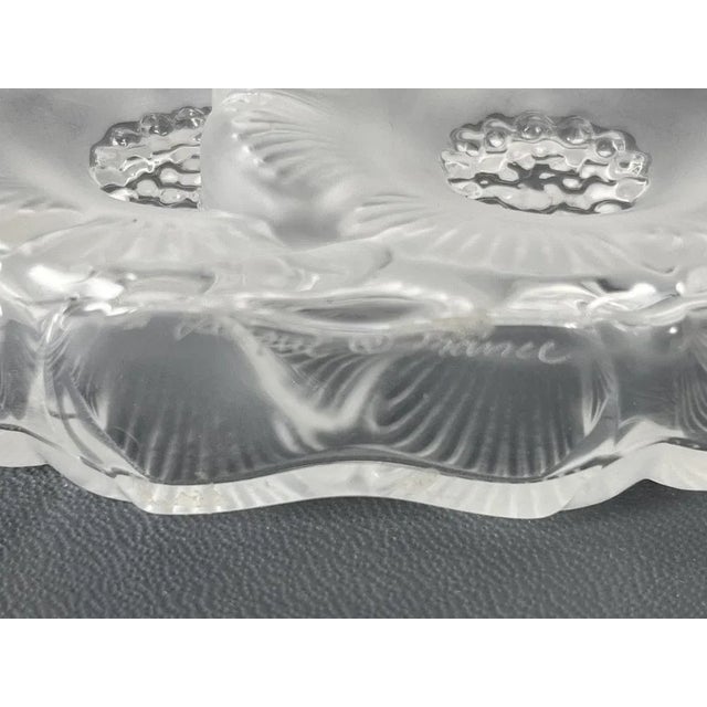 1990s Vintage Flower Lalique Crystal Bottle by René Lalique, 1990s For Sale - Image 5 of 9