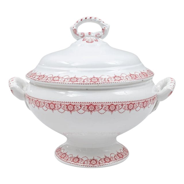 20th Century Belgian Special Edition Porcelain Tureen With Lid For Sale