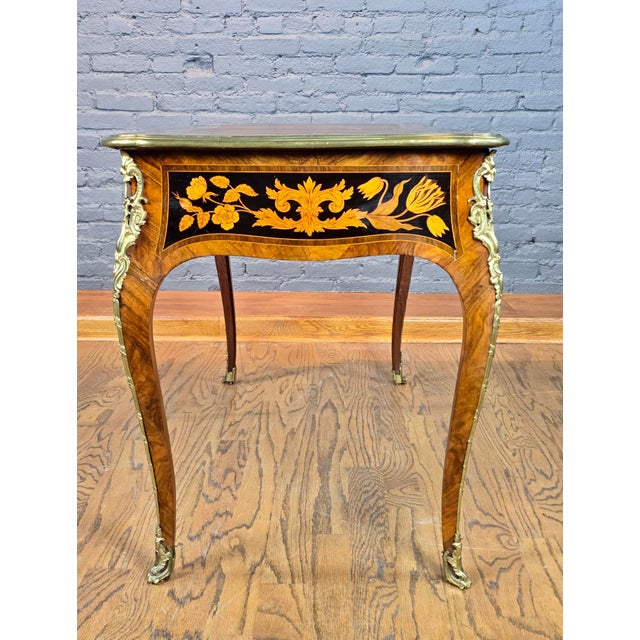 Fine 19th Century Marquetry Bureau Plat, After Edward Holmes Baldock For Sale - Image 9 of 12