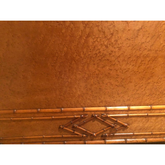 Antique Reimagined 2 Colonial Style Twin Beds to Trundle Bed, Bamboo and Cane For Sale In Los Angeles - Image 6 of 11