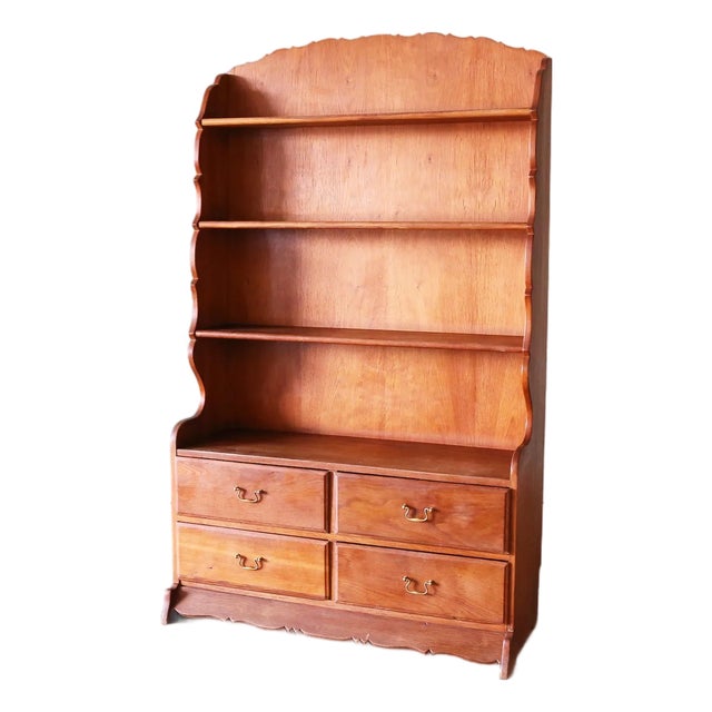 Scandinavian Oak Henning Kjaernulf Style Bookshelf With Storage C 1970s, Attributed For Sale