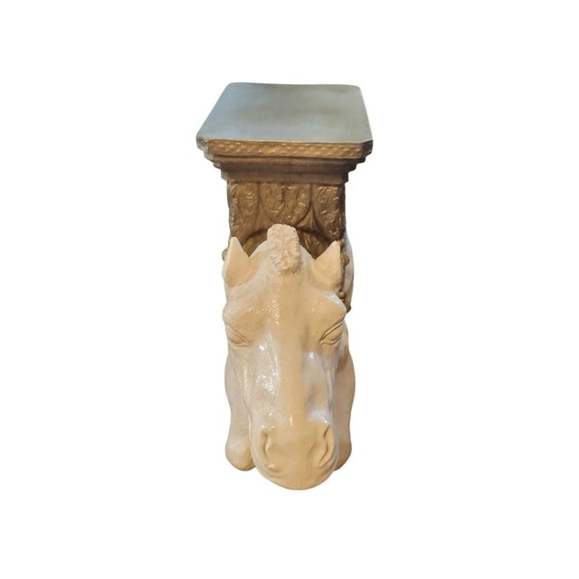 Large Vintage Plaster Camel Palm Beach Regency Garden Stool For Sale In West Palm - Image 6 of 11