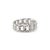Early 21st Century 18k White Gold Link Diamond Band Ring Size 6.5 For Sale - Image 5 of 8