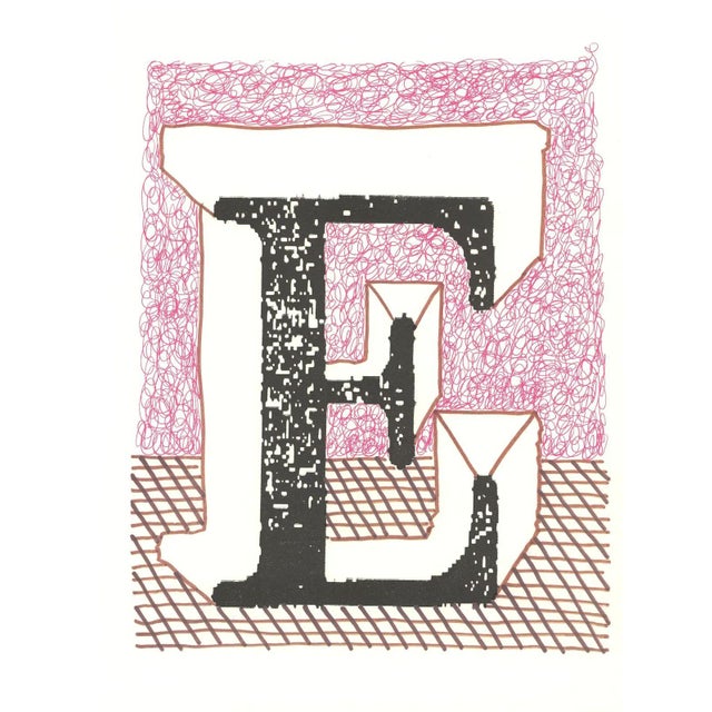 1991 'E' From 'Hockney's Alphabet' by David Hockney For Sale