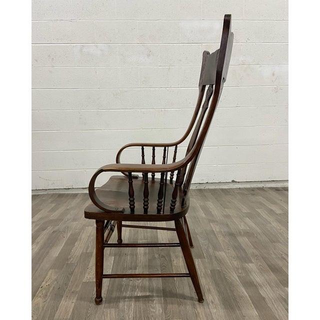 Antique Early American Farmhouse Style Courthouse Style Pressed Oak