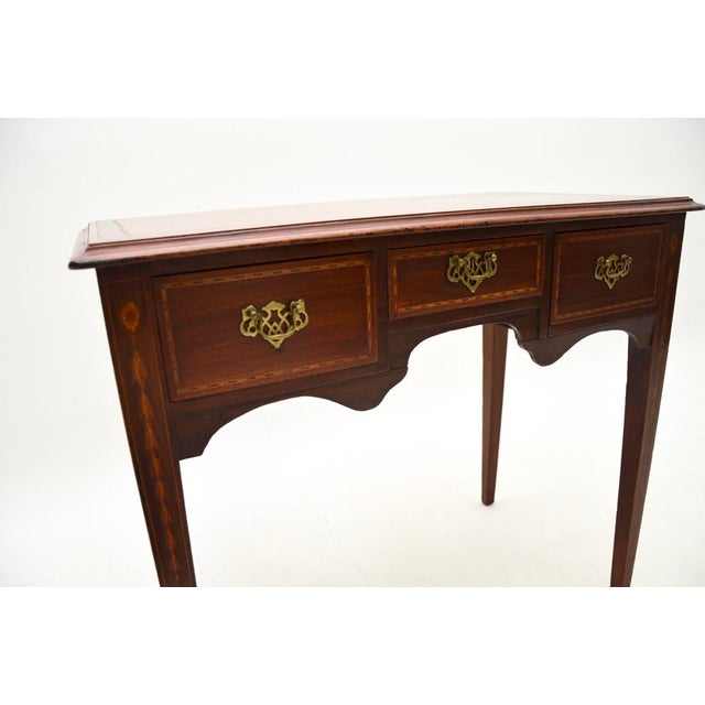 Brown Antique Georgian Lowboy Side Table, 1790s For Sale - Image 8 of 12
