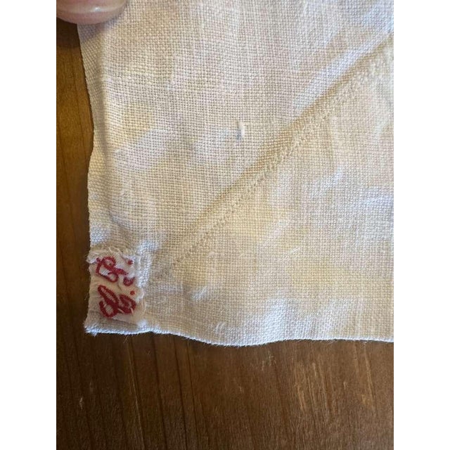 Early 21st Century Antique French Trousseau Linen Sheet Embroidered Dots Ladder Work White Linen Bed Sheet Circa 1920 For Sale - Image 5 of 10
