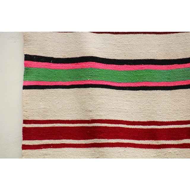 Berber Tribes of Morocco 1960s Moroccan Berber Kilim Rug, Multicolor Stripes, 5'11" × 13'5" For Sale - Image 4 of 15