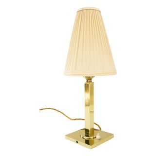 Art Deco Table Lamp with Fabric Shade, Vienna, 1920s For Sale