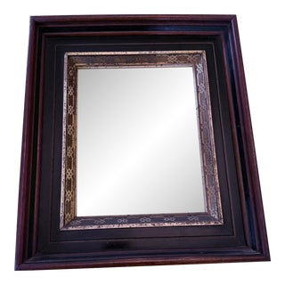 Early 20th‑Century American Walnut Mirror With Gold‑Gilt Frame For Sale
