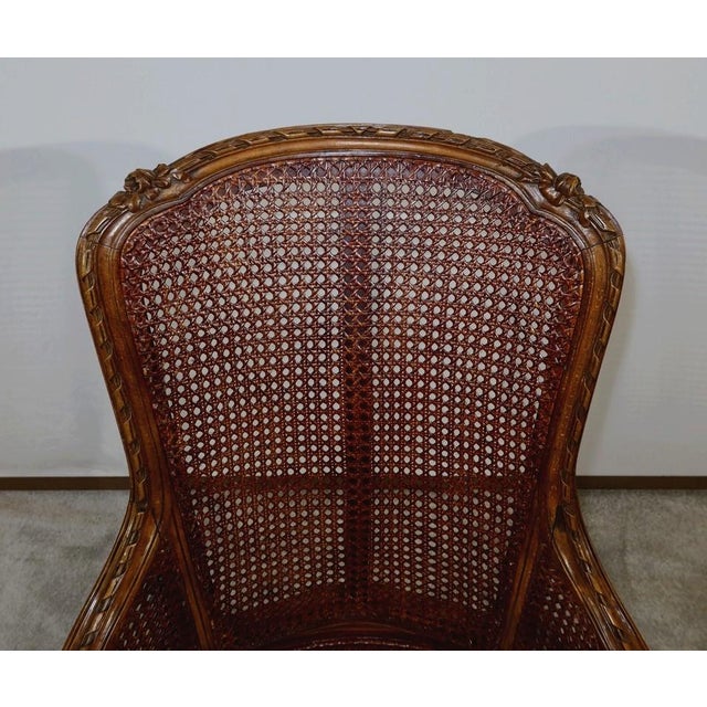 Louis XVI Style Office Armchair in Beech, 1900s For Sale - Image 9 of 18