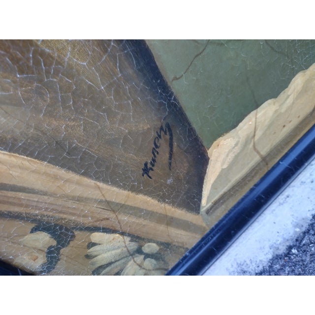 1980s Monumental Reproduction Michaelangelo Sibyl, Erythraean Oil Paintings Framed Art Signed Rueben- A Pair For Sale - Image 18 of 18