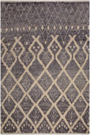1990s Modern Moroccan Wool Rug - 7′11″ × 10′4″