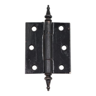 Vintage 3 X 3.375 In. Black Steel Door Hinge For Sale
