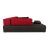 Panton Corner Sofa in Grey and Red Upholstery from Leolux For Sale - Image 12 of 15