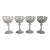 Vintage Crystal Clear Etched Stemware- Set of 4 For Sale