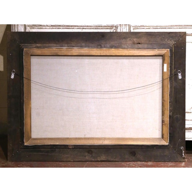 Mid-Century American Marine Oil Painting of Sailing Vessels Signed C. Parker For Sale - Image 9 of 10